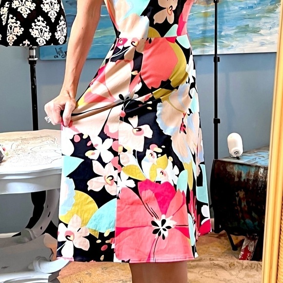 🌺David Meister, Amazing Flower Power Dress, Gorgeous Colors & Design, 8 - Picture 8 of 11